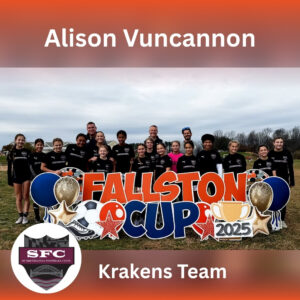 Alison Vuncannon-Kraken Team-SFC Fundraiser