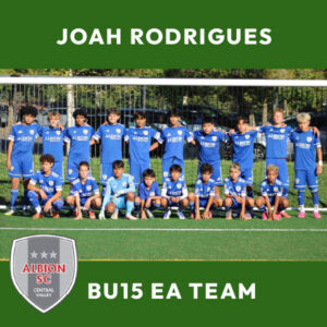 Joah Rodrigues - GU15 EA Team